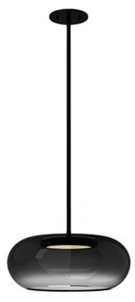 Trinity 14-in Black/Smoked LED Pendant